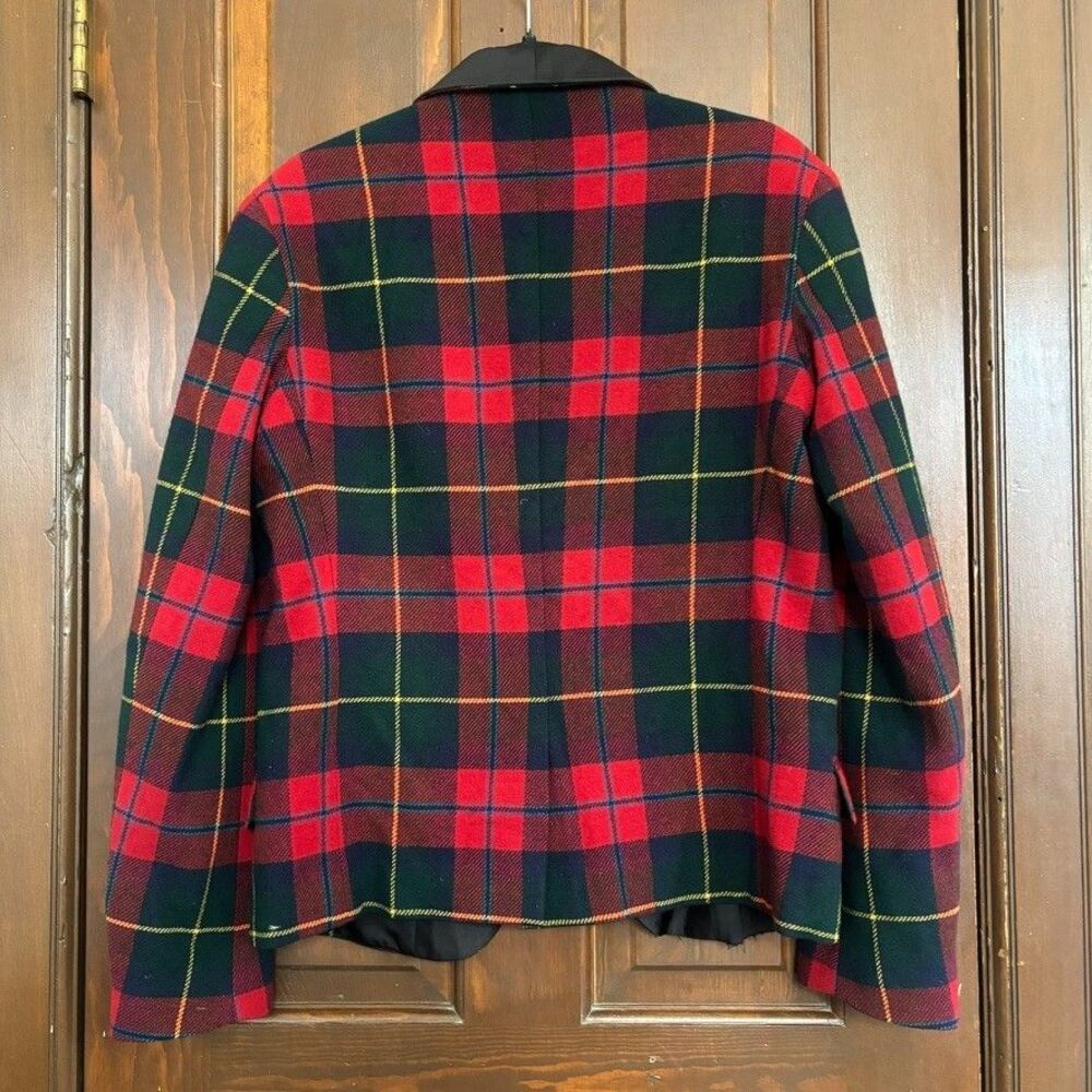 Rugby Ralph Lauren Tartan Plaid Tuxedo Blazer Wool Shawl Collar Size 6 Vintage - Picture 10 of 14